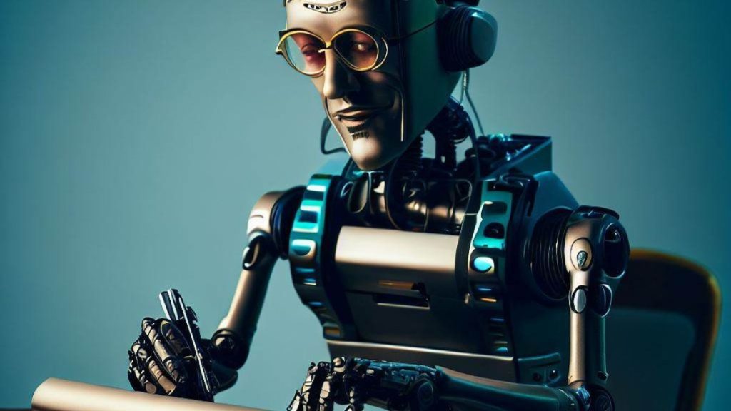 AI writer at work